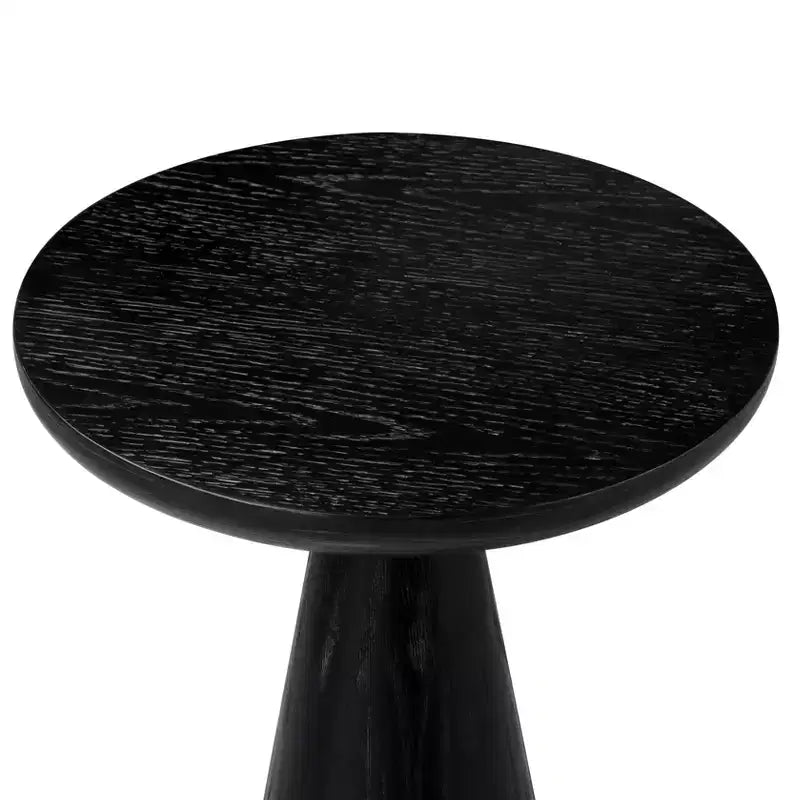 Tavolino da salotto Owen rotondo rustico in legno, 30x50 cm