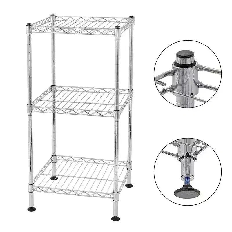 11.81 Inch Steel Height-Adjustable Shelving Unit, Versatile Storage Rack