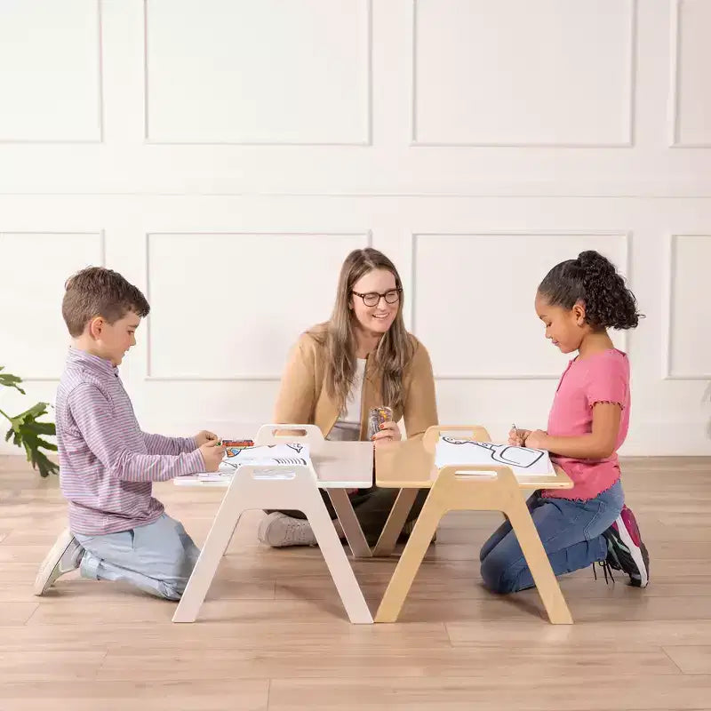 Tavolino Pieghevole Portatile per Attività per Bambini, Tavolo Leggero per Classi e Asili Nido