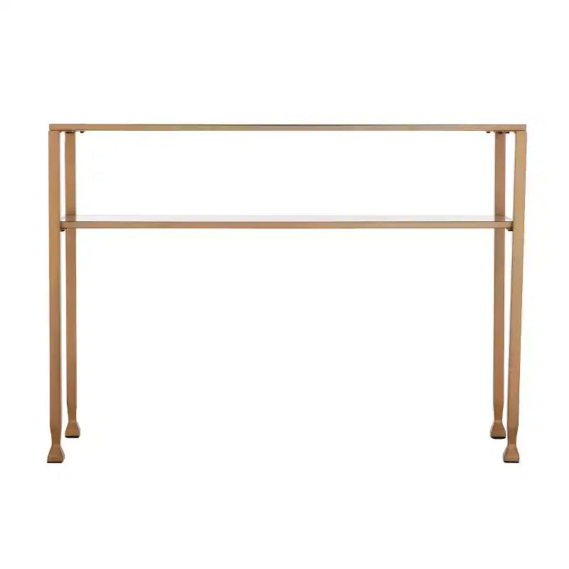 Jaymes Gold Metal and Glass Console Table - Gold - SEI