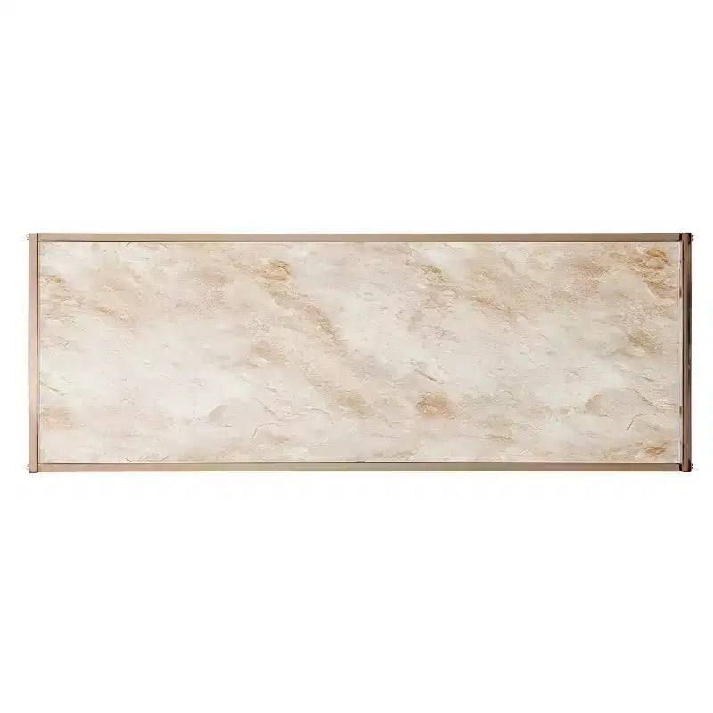Consolle effetto marmo color champagne, tavolo d'accento glam per ingresso