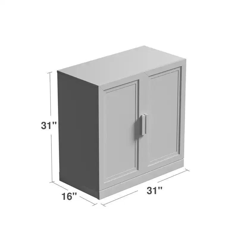 Mobile e credenza impilabili in legno massello con ripiani regolabili