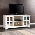 Mobile porta TV bianco con contenitore, Consolle multimediale moderna