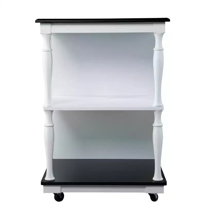 Isola da cucina mobile bianca con contenitore, Carrello da cucina mobile