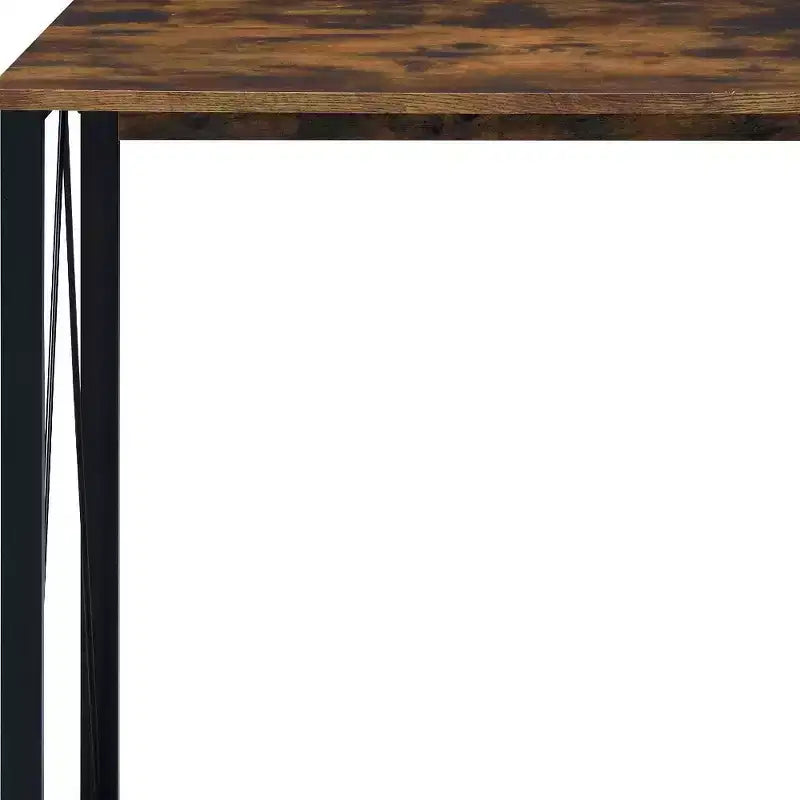 47 Inch Writing Desk in Brown and Black, Modern Home Office Desk