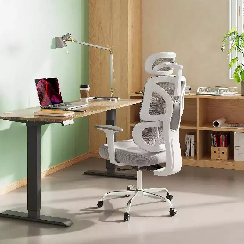 Ergonomic Big and Tall Office Chair, Adjustable Mesh Desk Chair with Lumbar Support and Armrests, Reclining for Long Hours