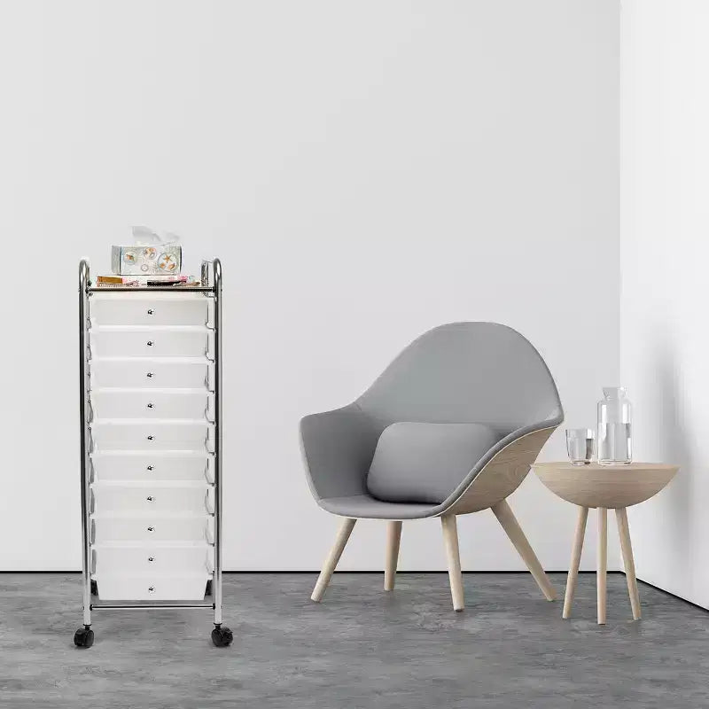 Carrello portaoggetti mobile a 10 cassetti, carrello multiuso per ufficio e artigianato