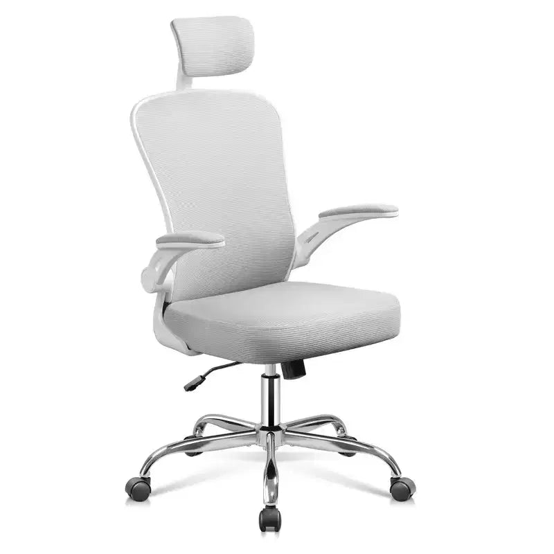 High Back Ergonomic Mesh Office Chair with Flip-up Armrests, Adjustable Headrest & Lumbar Support