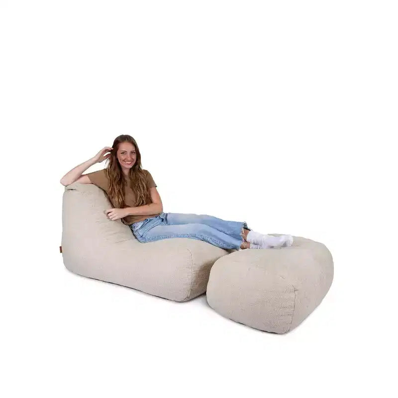 Modora Foam-Filled Structured Bean Bag Chair Lounger for All Ages