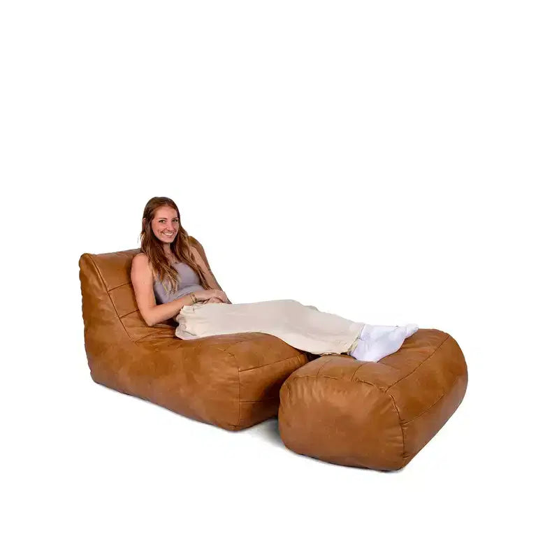 Modora Foam-Filled Structured Bean Bag Chair Lounger for All Ages