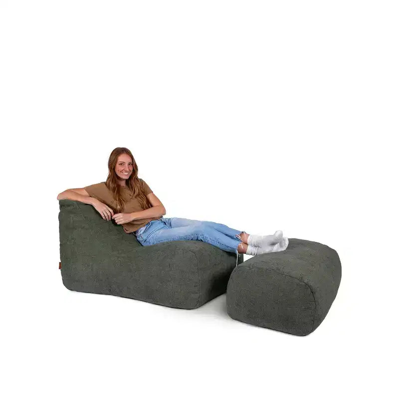 Modora Foam-Filled Structured Bean Bag Chair Lounger for All Ages