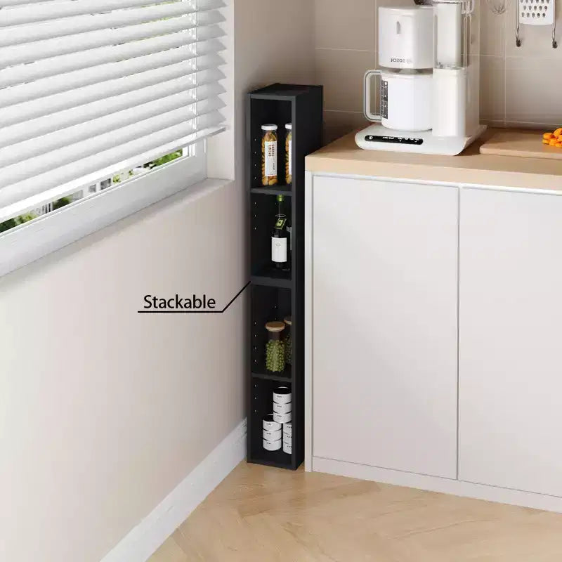 2-Tier Adjustable Storage Bookcase, Space-Saving Shelf for Laundry, Closet & Bathroom