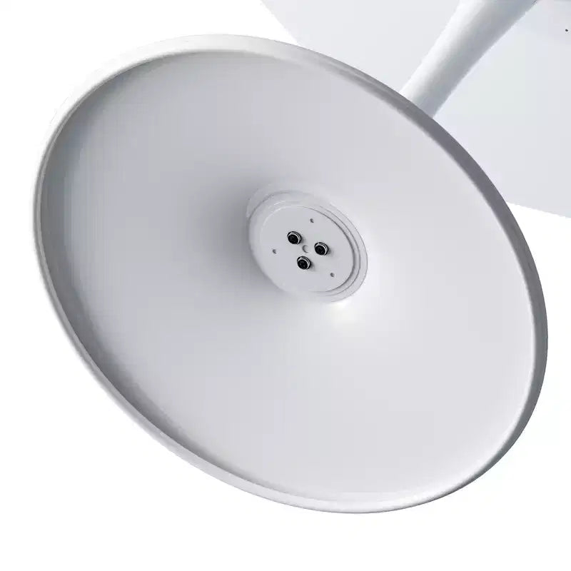 Tavolino da caffè ottagonale con base in metallo e piano in MDF, Tavolino moderno da salotto, Bianco