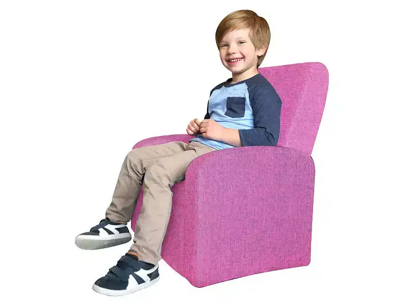 Comoda poltrona per bambini con contenitore per giocattoli integrato per bambini e bambine, nero