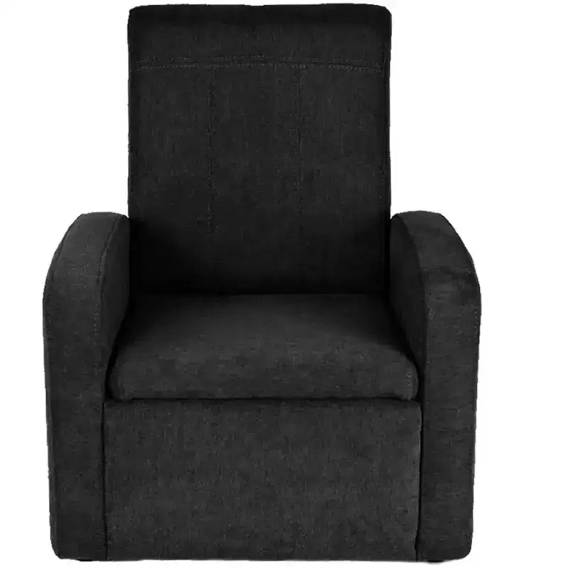 Comoda poltrona per bambini con contenitore per giocattoli integrato per bambini e bambine, nero