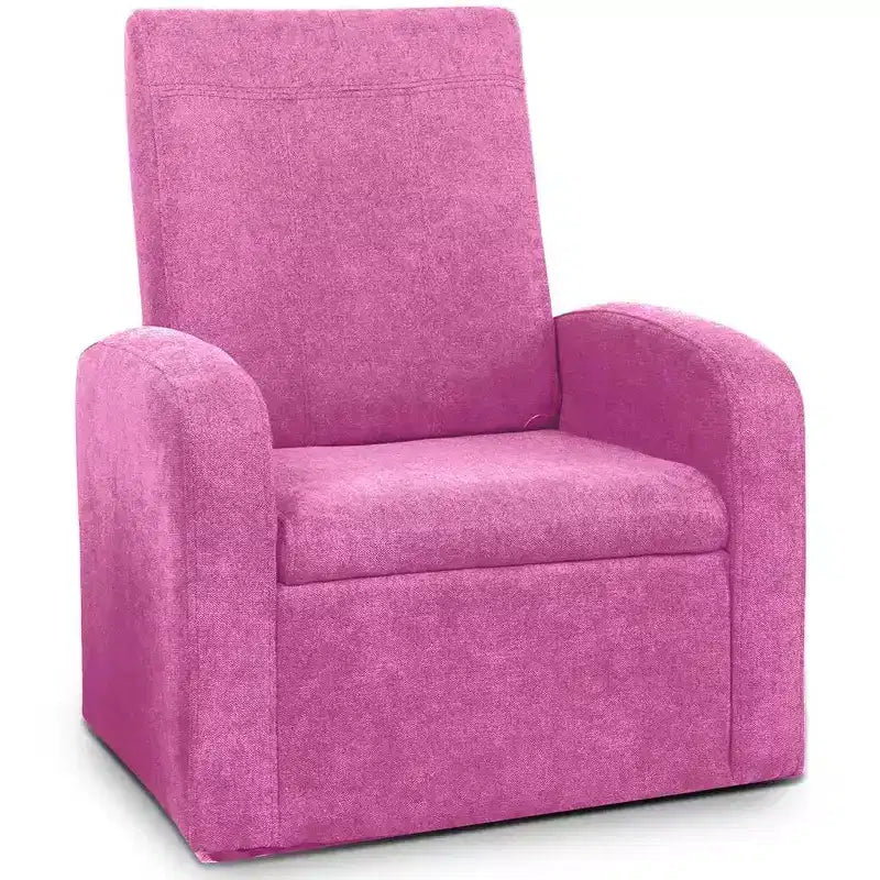 Comfy Kids Sofa Chair with Built-In Toy Storage Chest for Boys & Girls, Black