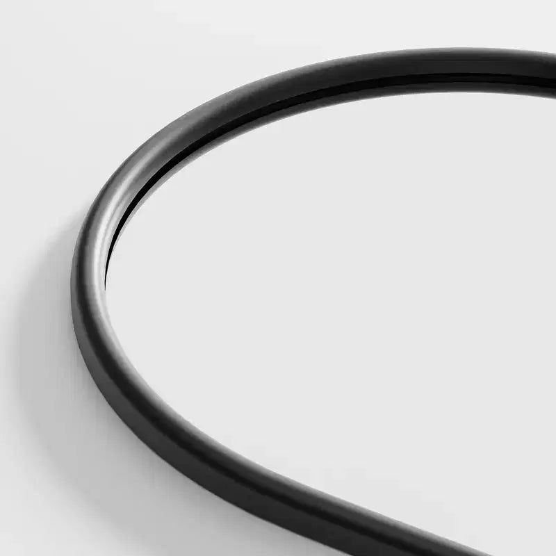 Specchio intero rettangolare in legno massiccio da 71x31 pollici, marrone (senza staffa)