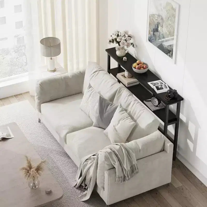 Slim Entryway Console Table - 2-Tier Narrow Side Table for Hallway & Living Room