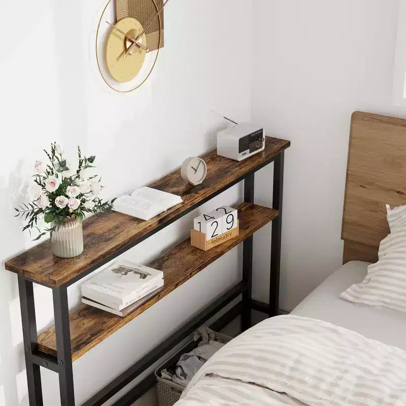 Slim Entryway Console Table - 2-Tier Narrow Side Table for Hallway & Living Room