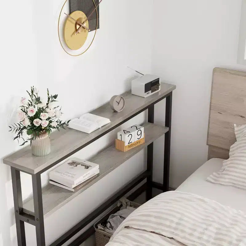 Slim Entryway Console Table - 2-Tier Narrow Side Table for Hallway & Living Room