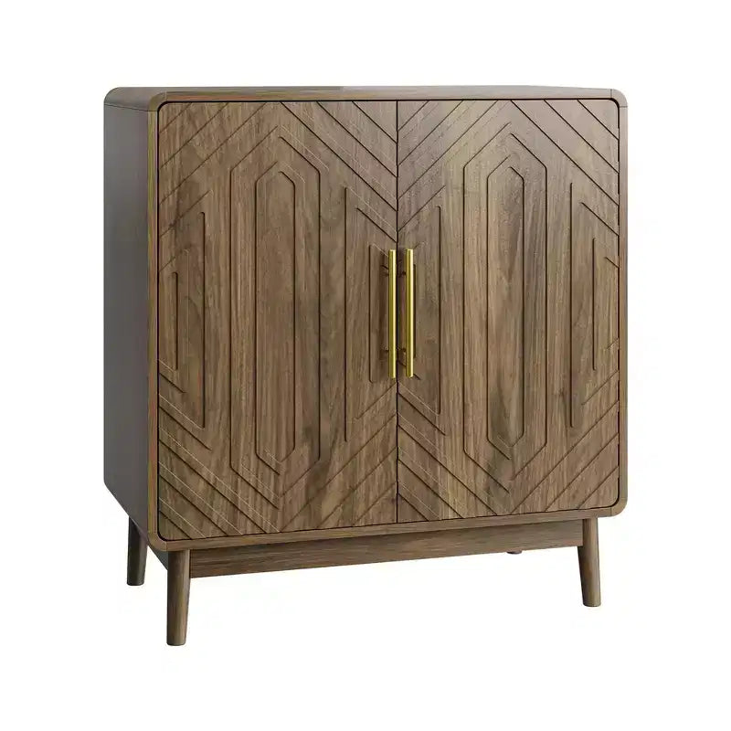 Mobile Credenza Buffet 31", Mobile Bar da Caffè d'accento con Ripiano Regolabile, Tavolo Console da Ingresso, Mobiletto a Terra per Cucina Soggiorno