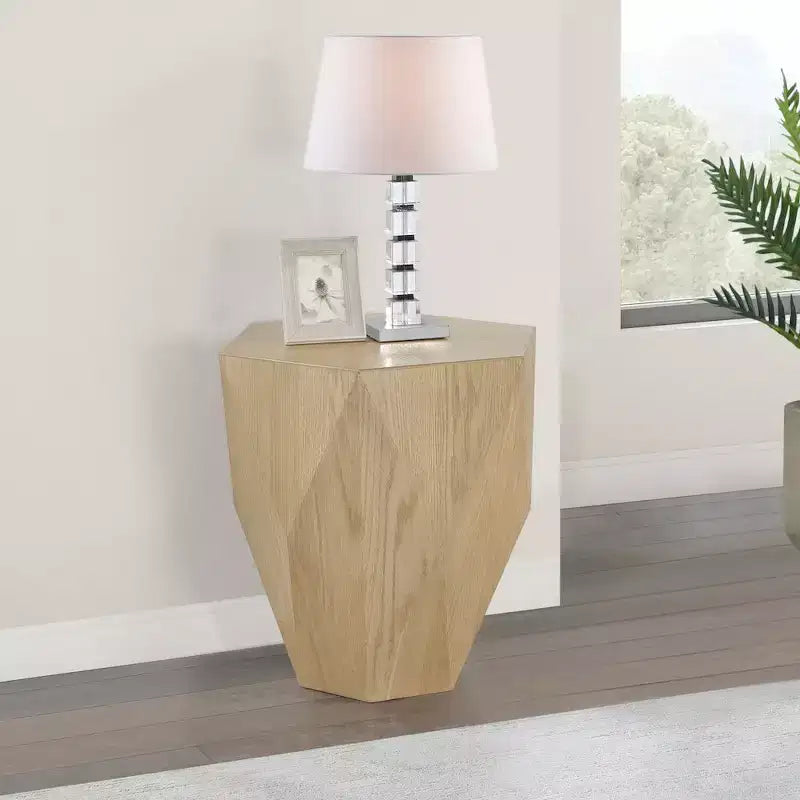 Tavolino Diamante Glam con Finitura a Specchio o Metallizzata, Tavolino Moderno