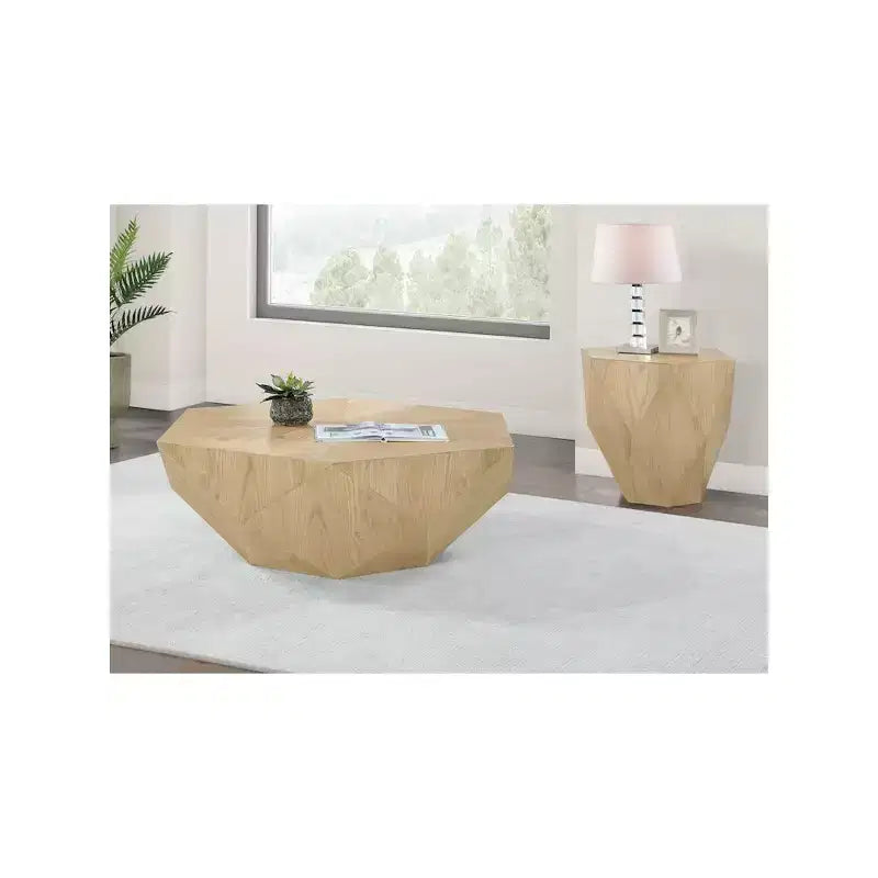 Tavolino Diamante Glam con Finitura a Specchio o Metallizzata, Tavolino Moderno