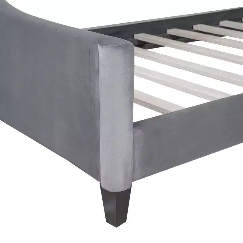 Divano letto moderno curvo in velluto con schienale trapuntato, lettino da salotto di lusso