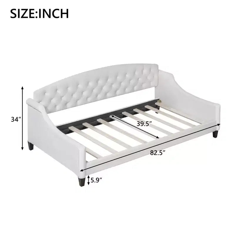 Divano letto moderno curvo in velluto con schienale trapuntato, lettino da salotto di lusso