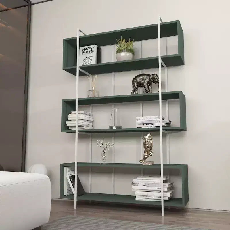 Libreria Decorativa Moderna con Ripiani Aperti per Soggiorno e Ufficio