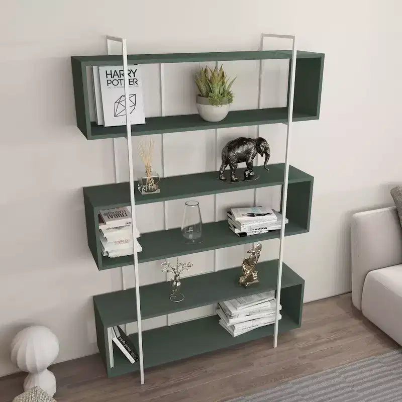 Libreria Decorativa Moderna con Ripiani Aperti per Soggiorno e Ufficio