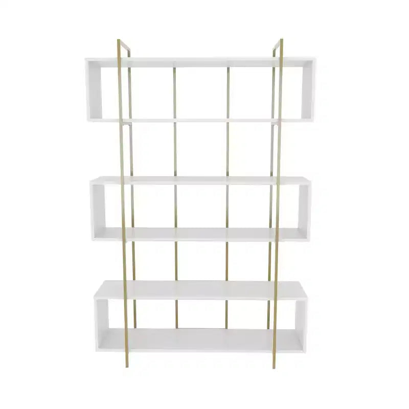 Libreria Decorativa Moderna con Ripiani Aperti per Soggiorno e Ufficio