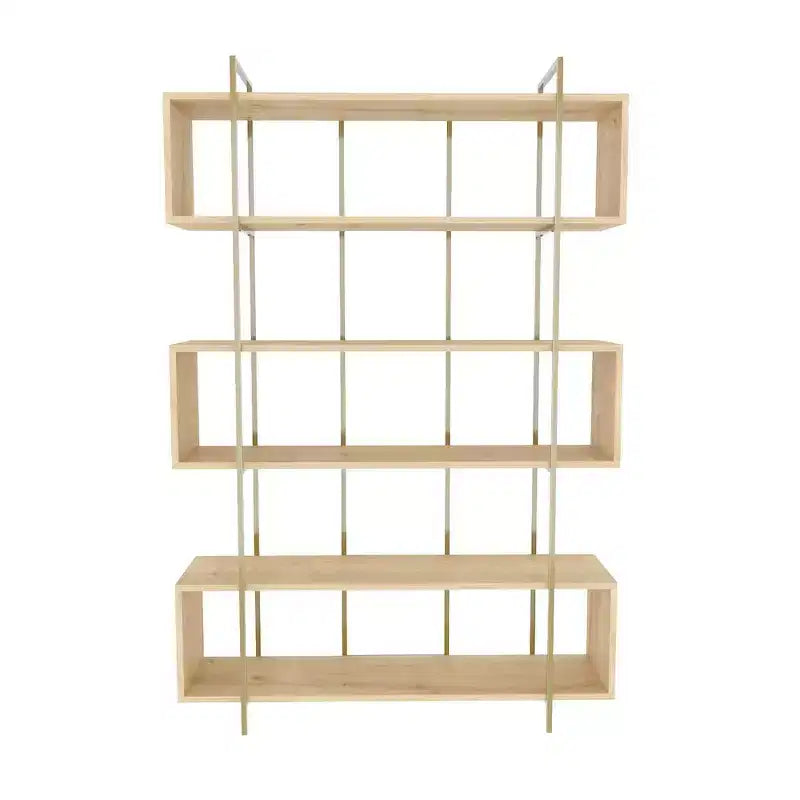 Libreria Decorativa Moderna con Ripiani Aperti per Soggiorno e Ufficio