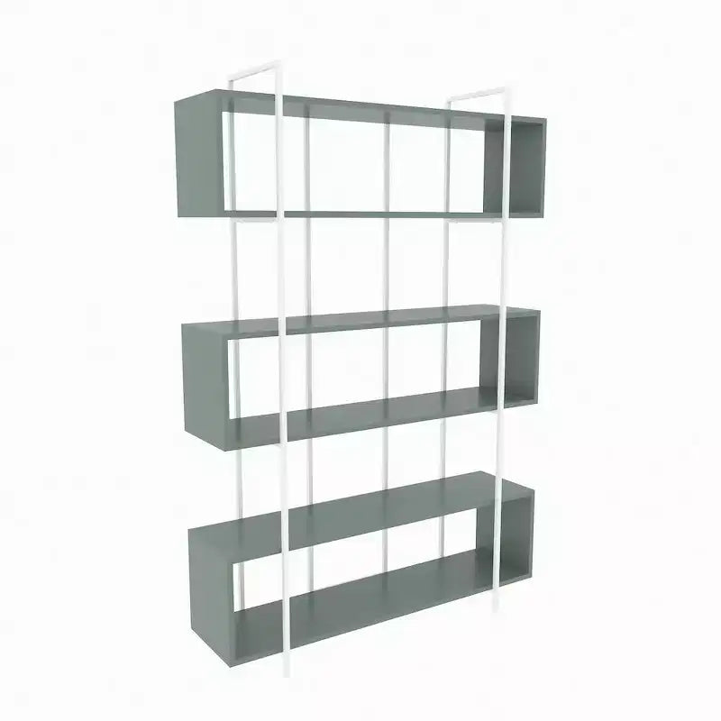 Libreria Decorativa Moderna con Ripiani Aperti per Soggiorno e Ufficio