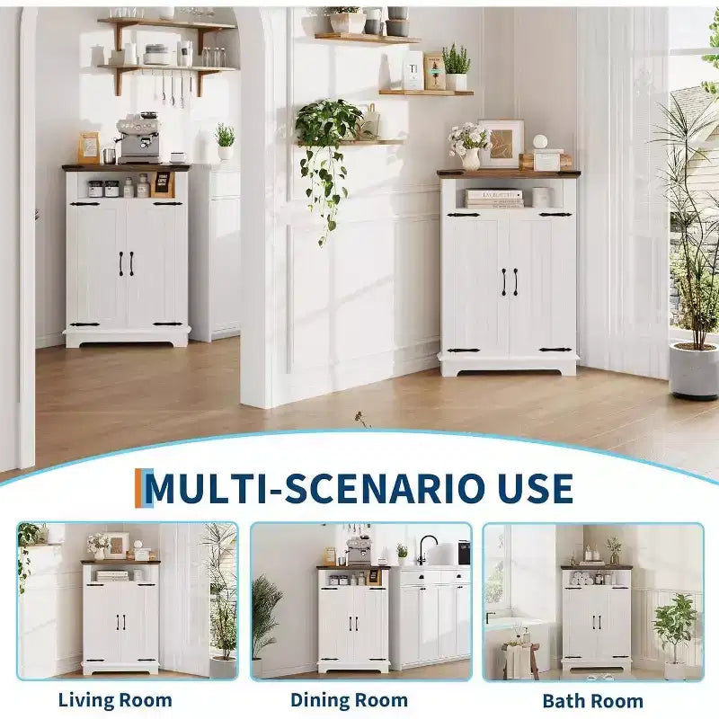 Mobiletto angolare da bagno piccolo con ante, Mobiletto contenitore bianco