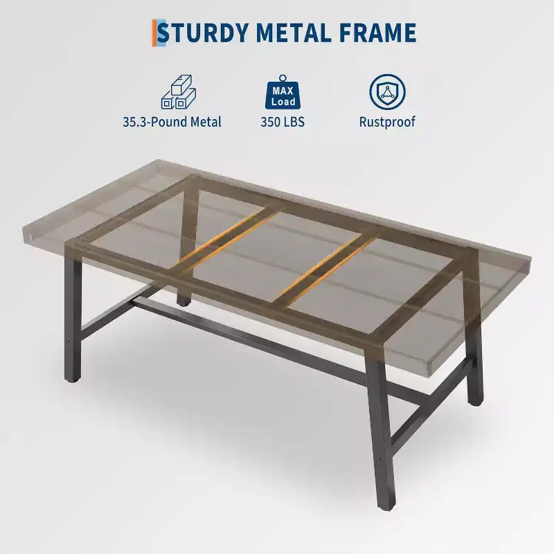 Tavolo da pranzo industriale per 4-6 persone, tavolo da cucina in legno lungo 160 cm con robusta struttura in metallo – rettangolare, per 4-6 posti a sedere, per cena