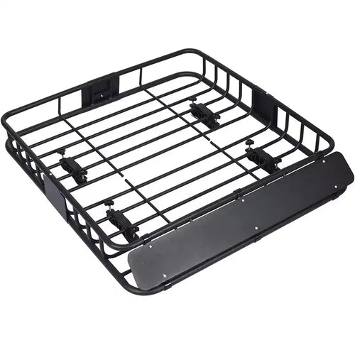 150LB Heavy Duty Roof Rack Basket, 39.2x43.7 Universal Roof Rack Cargo Carrier Basket Rooftop Luggage Holder Weather Resistant Top Mount Cargo Rack