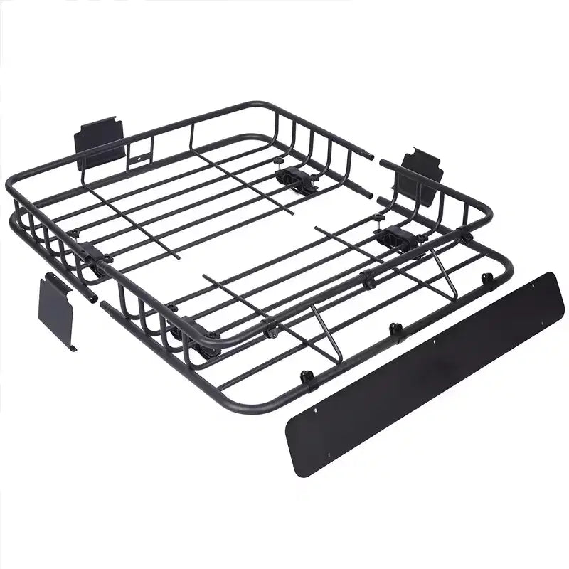 150LB Heavy Duty Roof Rack Basket, 39.2x43.7 Universal Roof Rack Cargo Carrier Basket Rooftop Luggage Holder Weather Resistant Top Mount Cargo Rack