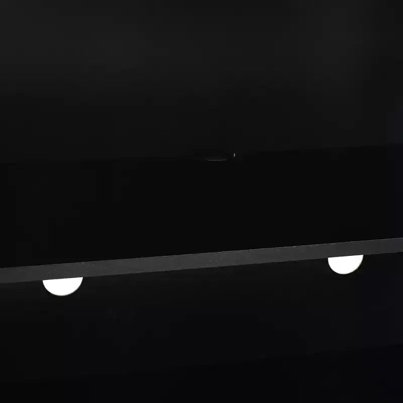 Credenza a 2 ante curve con bordo dorato e buffet portaoggetti con ante intrecciate, nera