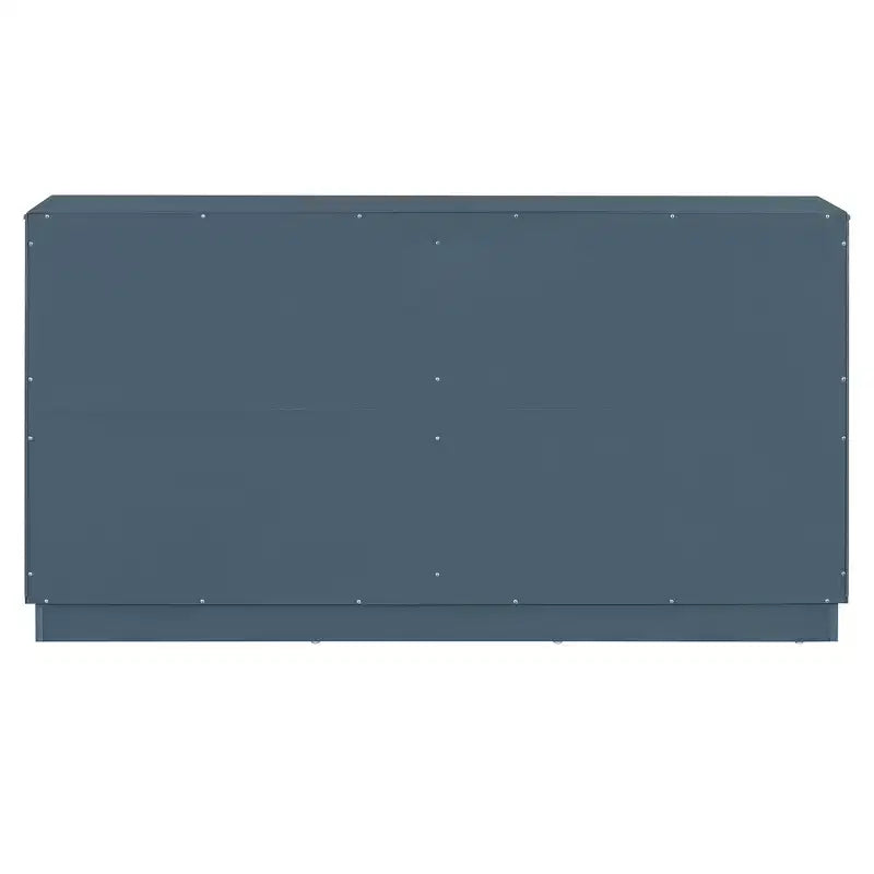 Credenza con Ante e Ripiani Regolabili & Maniglie Argentate, Blu Anticato