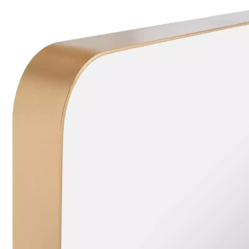 Specchio da parete 18x48 con cornice decorativa e accenti dorati