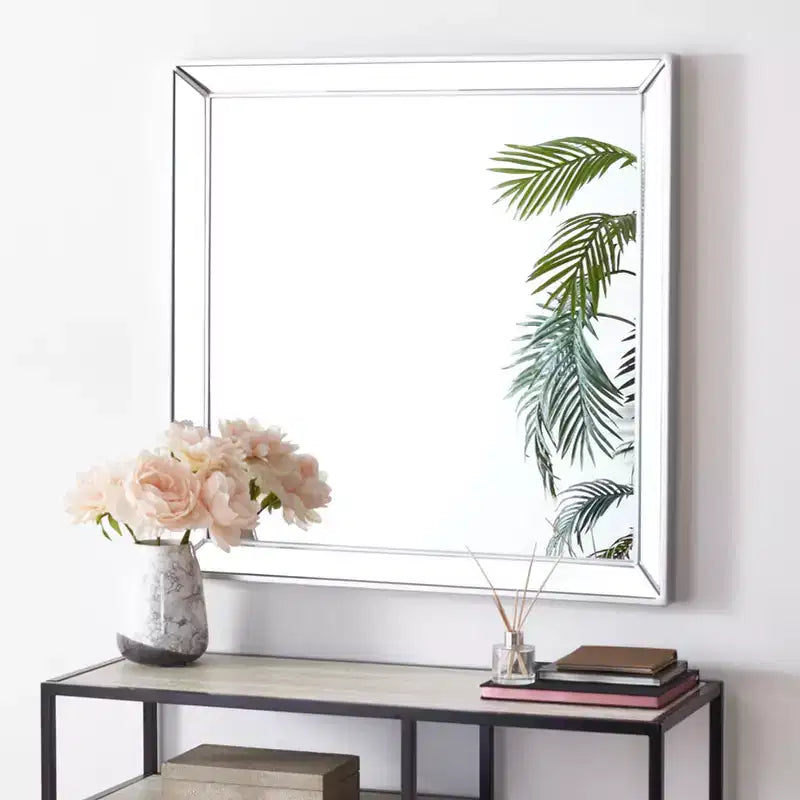 Specchio da Parete Rotondo Decorativo 36x36 con Cornice Elegante