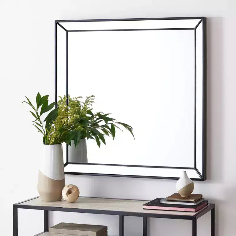 Specchio da Parete Rotondo Decorativo 36x36 con Cornice Elegante